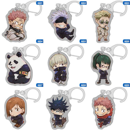 New Fashion Jujutsu Kaisen Yuji Itadori Kugisaki Nobara Acrylic Keychain Key Rings Badge Fine Jewelry