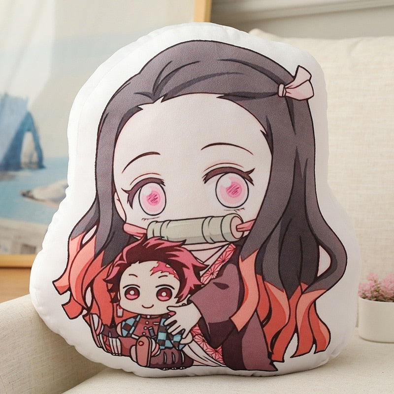 NEW Anime Demon Slayer Kimetsu no Yaiba Kamado Nezuko Cosplay Doll Home Decoration Plush Stuffed Cushion Throw Pillow Toy Gift