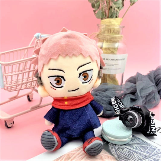 Anime Plush Jujutsu Kaisen - Uoozii - Yuji Itadori Plushie 6&quot;/15cm Kawaii Doll Cute Stuffed Anime Figure Toy Jujutsu Plush