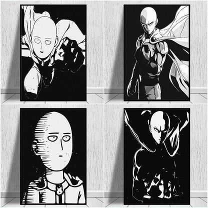 Modern Art Canvas Painting Saitama One Punch Man Posters and Prints Wall Art Picture for Living Room Decor Cuadros