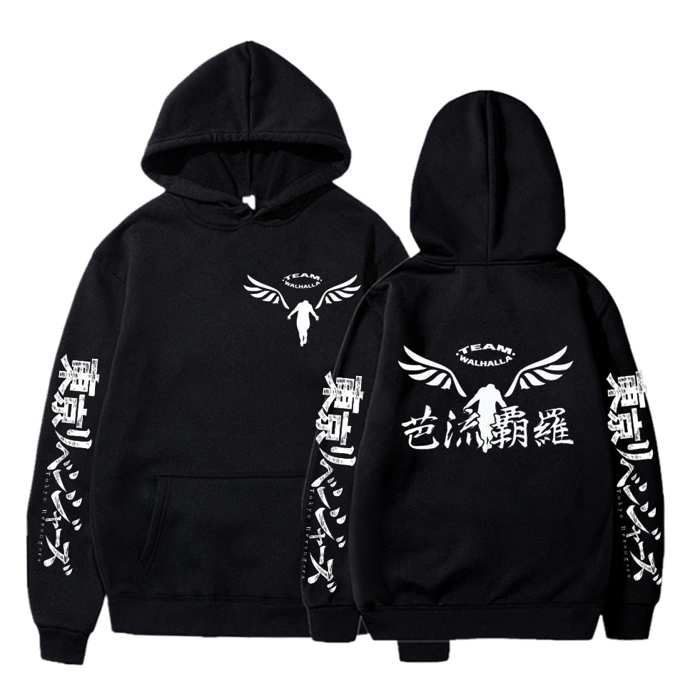 Gambar Valhalla Tokyo Revengers Hoodies Anime Graphic Hoodie for Men Women Sportswear Tokyo Revengers Cosplay Tracksuit Clothes