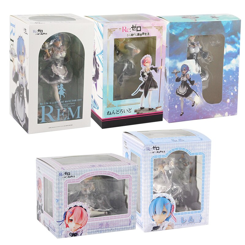 12-22cm Re: Zero in A Different World From Zero Ram Rem Servant Suit Version Figure Doll PVC Collection Model Toys