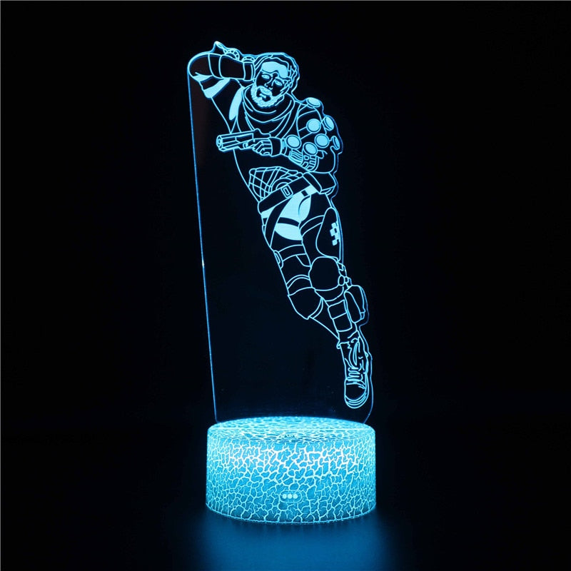 APEX Legends Hero Red Dead Redemption 2 Figure Anime Night Light for Children 3D Acrylic LED Nightlamp Illusion Table Lamp Gifts