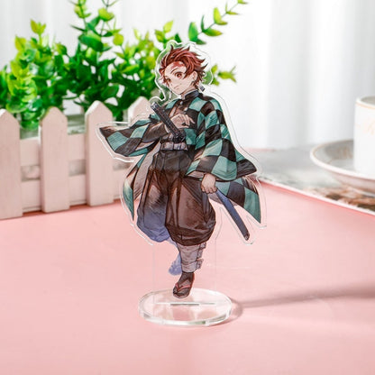 Anime Demon Slayer Kimetsu no Yaiba Kamado Tanjirou Hashira Giyuu Acrylic Stand Action Figure Desk Model Plate Holder Stationery