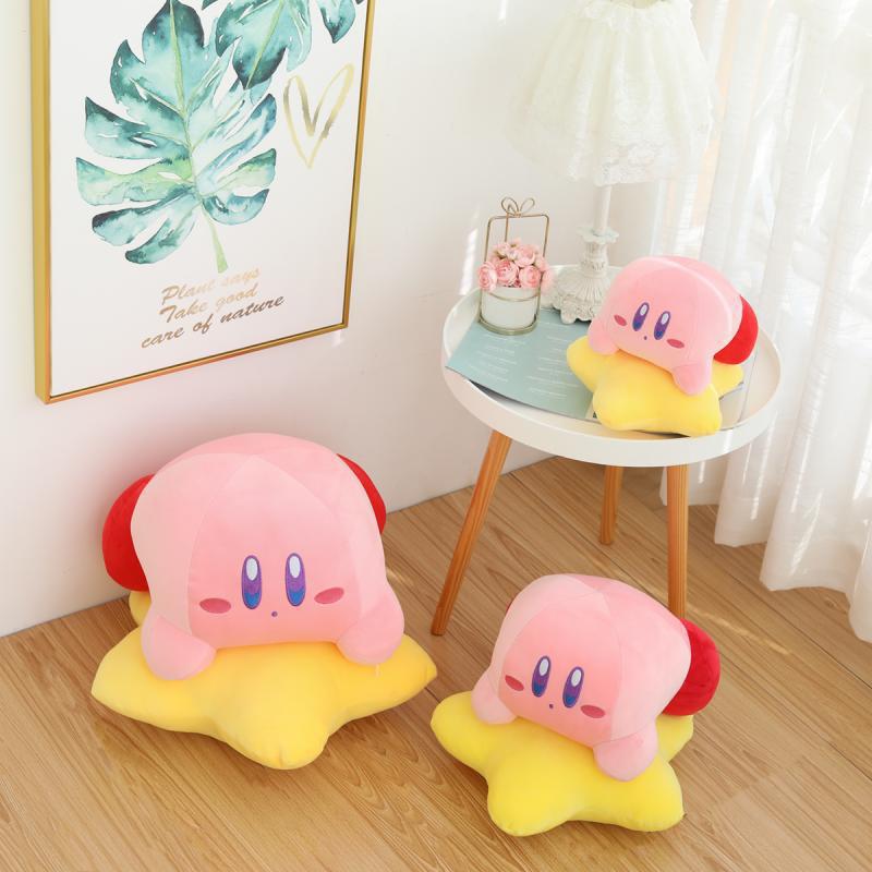 25Cm Kawaii Kirby Plush Toy Lovely Stuffed Animal Plush Ragdoll Soft Peluche Cute Kirby with Star Home Decor Room Accessory Gift