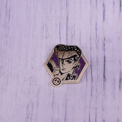 Jojos Bizarre Adventure Brooch Glitter Enamel Pin JOJO Pin Badge