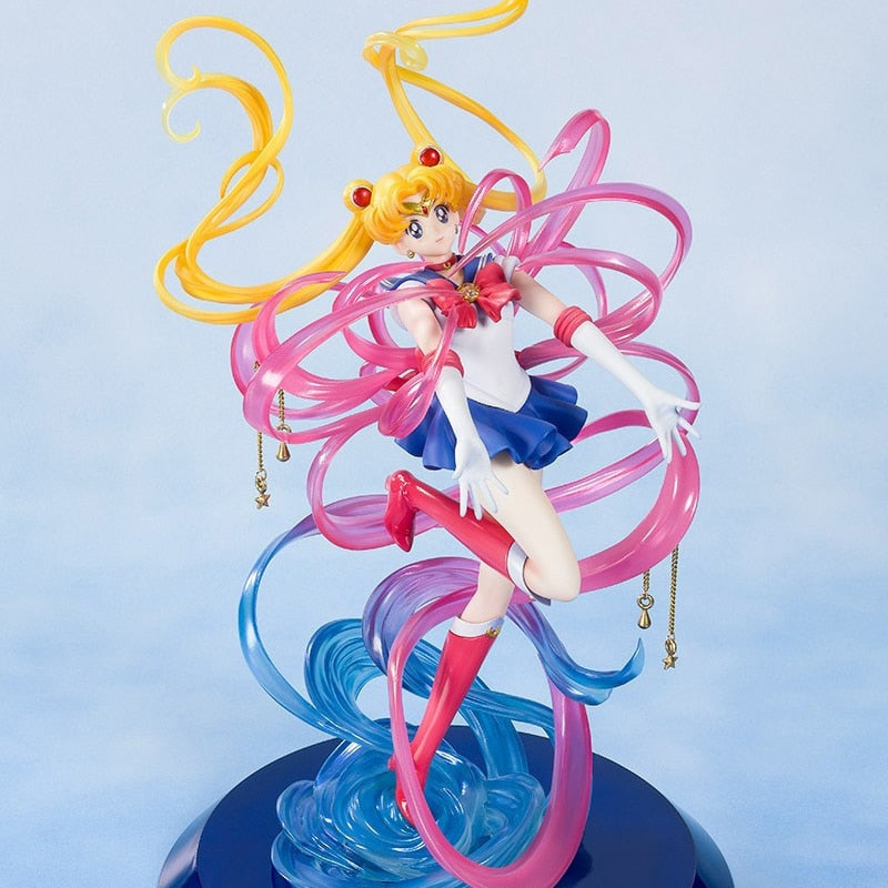 Anime Figure Sailor Moon Crystal Power Transformation Kawaii Girl Action Figurines Pvc Girl Model Doll Statue Toy Decor Kids Toy