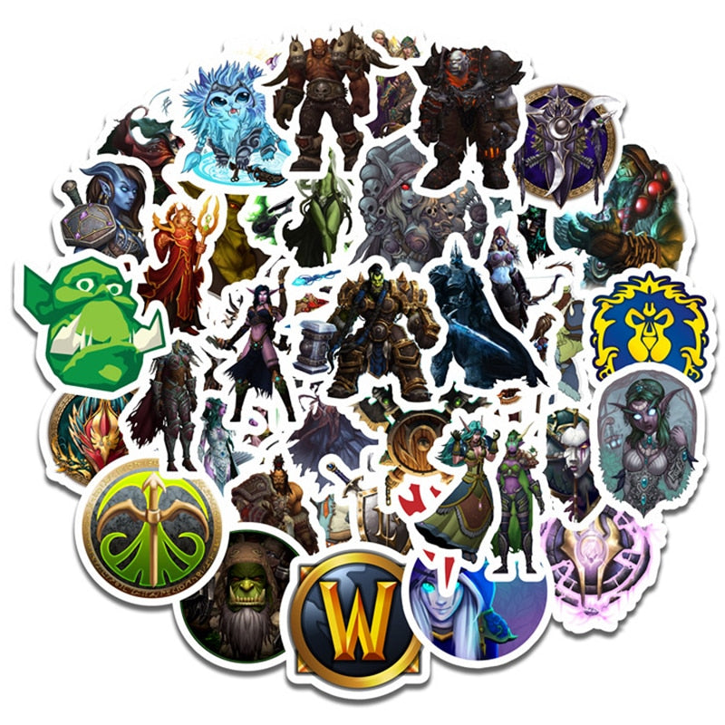 World of Warcraft Sticker Cosplay Accessories Prop Decal Waterproof Cartoon Collect Stickers