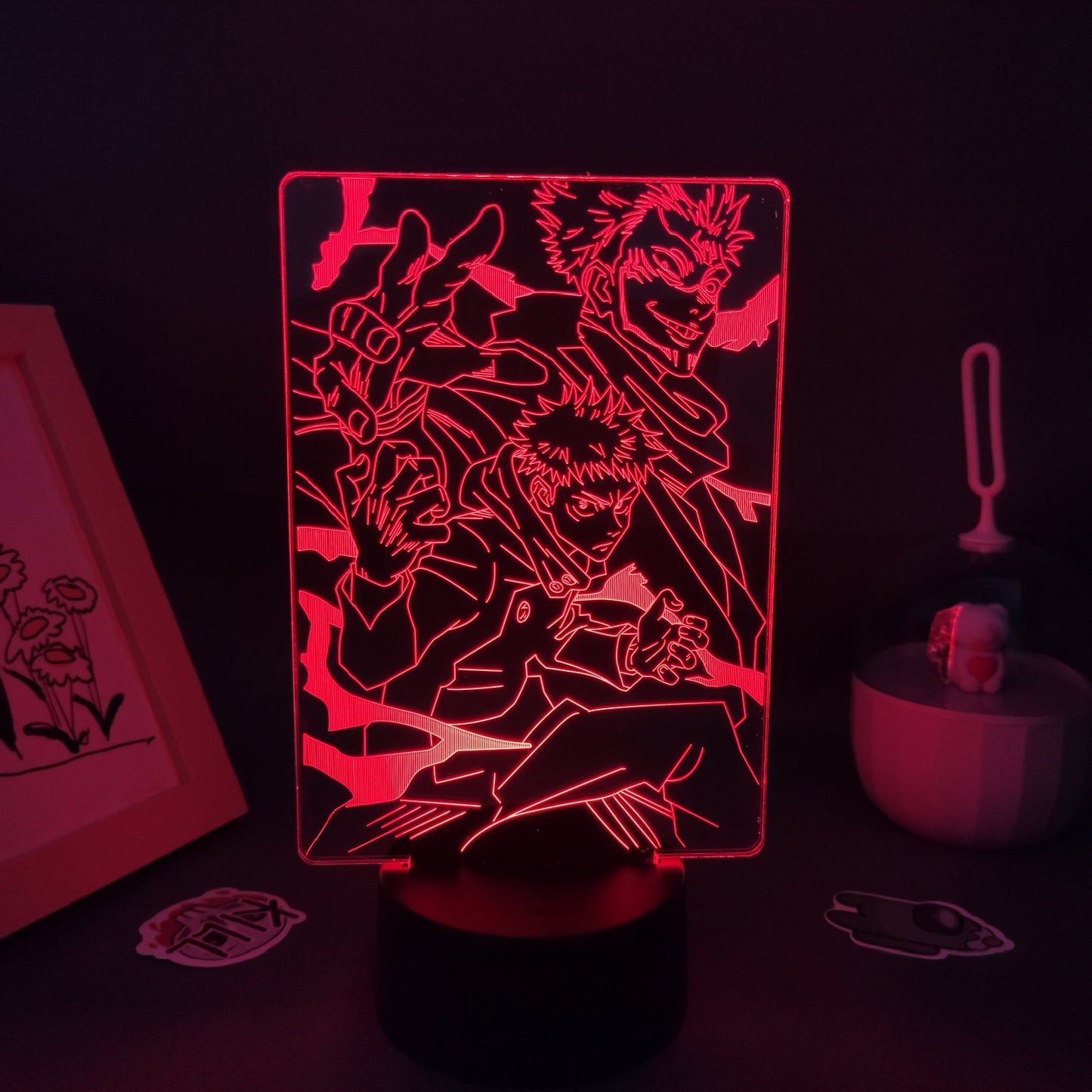 Anime Jujutsu Kaisen Figure Inumaki Toge 3D LED Lava Lamps RGB Night Lights Bedroom Table Decor Birthday Manga Gifts For Friends