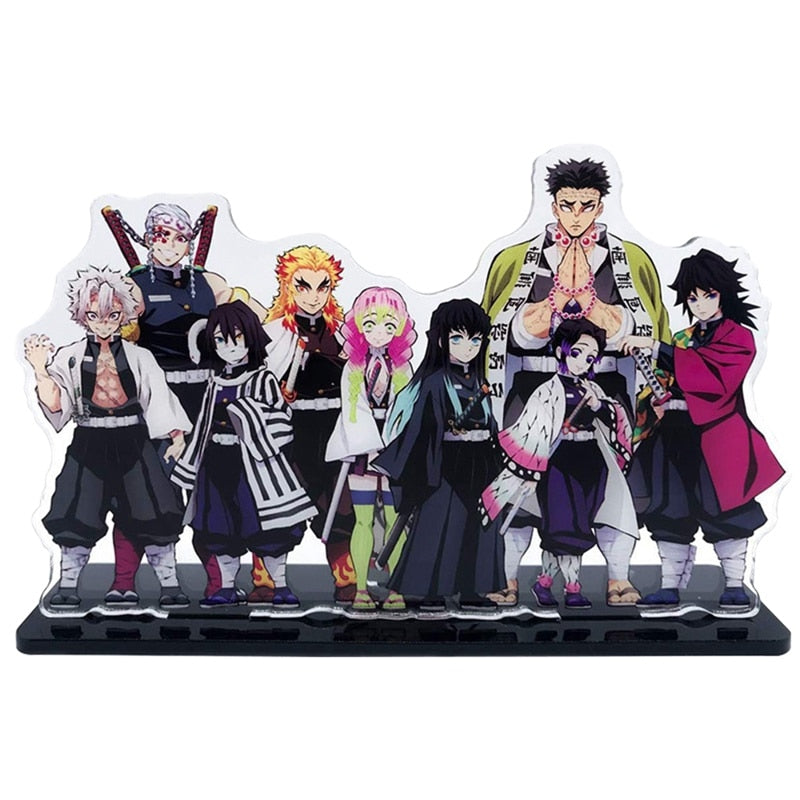 Anime Demon Slayer Kimetsu no Yaiba Kamado Tanjirou Hashira Giyuu Acrylic Stand Action Figure Desk Model Plate Holder Stationery