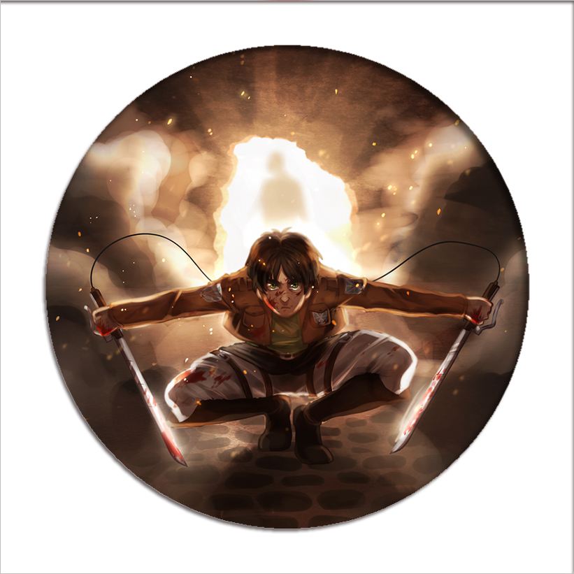 1pcs Hot Anime Attack on Titan Cosplay Badge Cartoon Eren Brooch Pins Collection bags Badges for Backpacks Button Clothes