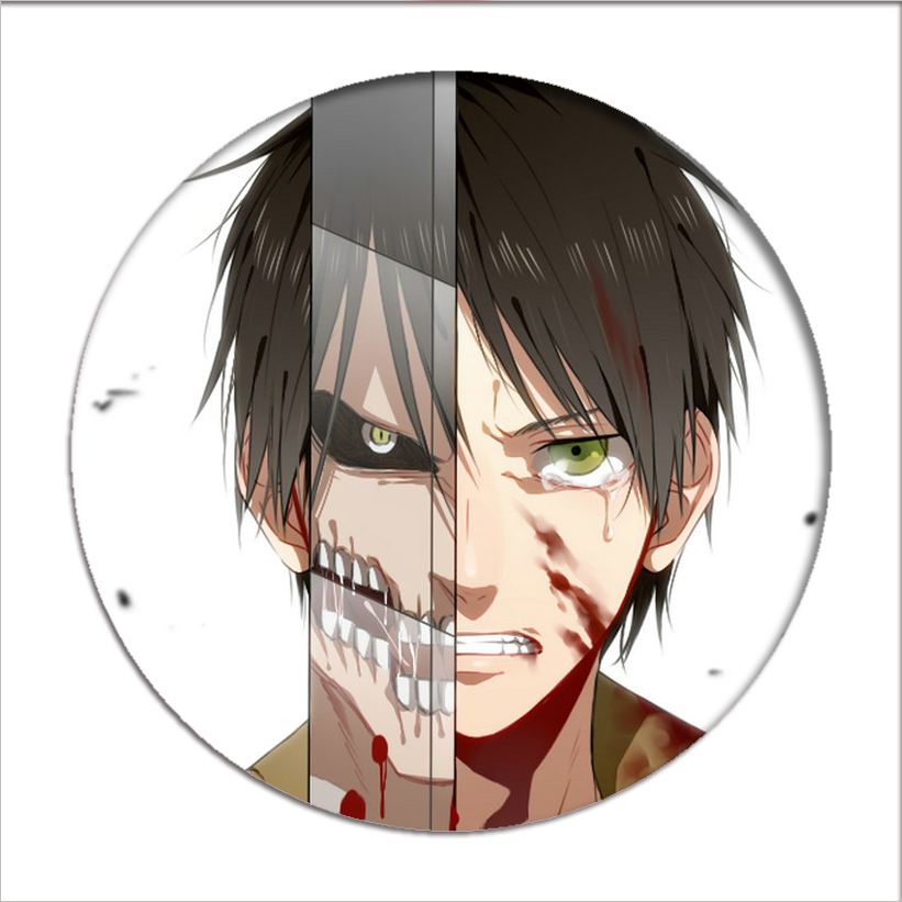 1pcs Hot Anime Attack on Titan Cosplay Badge Cartoon Eren Brooch Pins Collection bags Badges for Backpacks Button Clothes