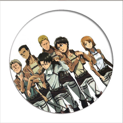 1pcs Hot Anime Attack on Titan Cosplay Badge Cartoon Eren Brooch Pins Collection bags Badges for Backpacks Button Clothes