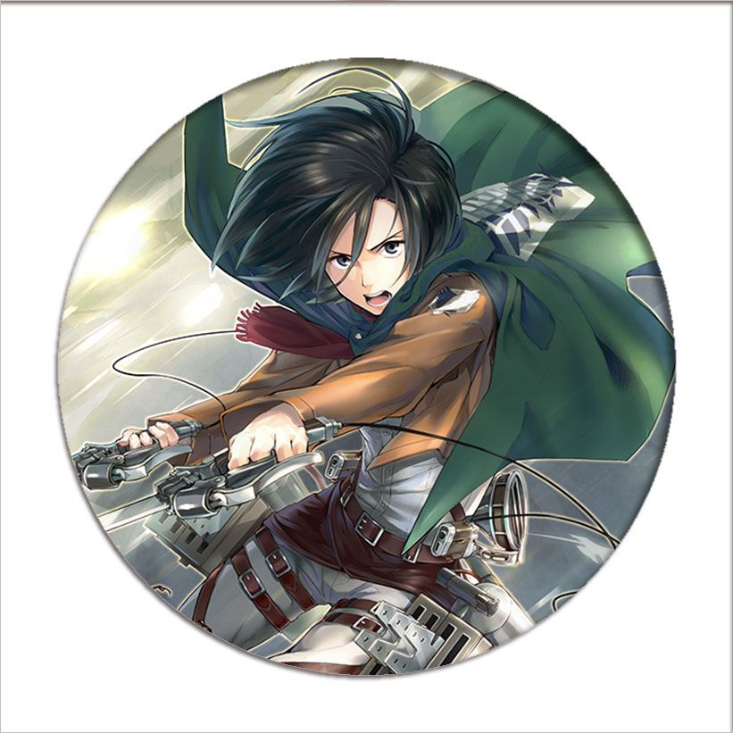 1pcs Hot Anime Attack on Titan Cosplay Badge Cartoon Eren Brooch Pins Collection bags Badges for Backpacks Button Clothes