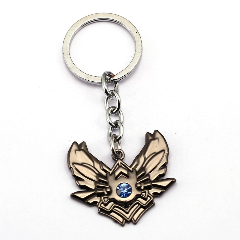 Game LOL Keychain Legends Key Chain hero League Rank Key Ring Key Holder Chaveiro Jewelry