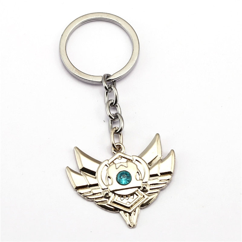 Game LOL Keychain Legends Key Chain hero League Rank Key Ring Key Holder Chaveiro Jewelry