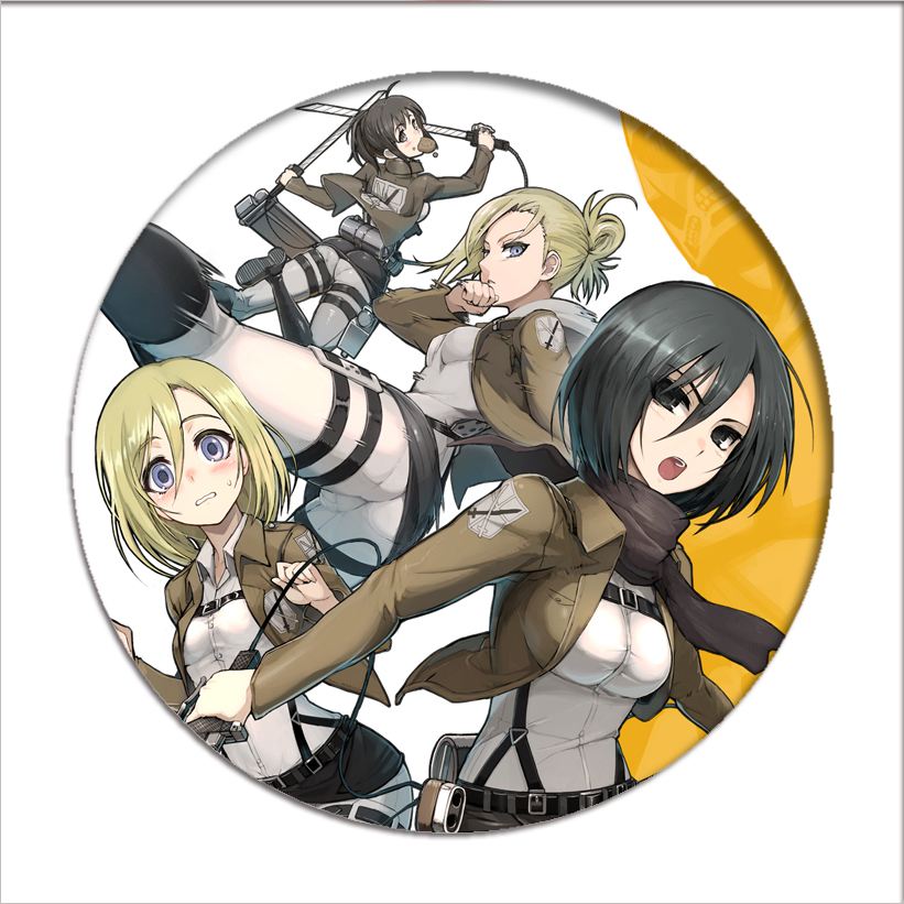 1pcs Hot Anime Attack on Titan Cosplay Badge Cartoon Eren Brooch Pins Collection bags Badges for Backpacks Button Clothes