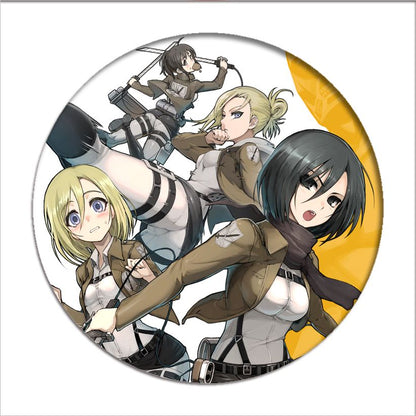 1pcs Hot Anime Attack on Titan Cosplay Badge Cartoon Eren Brooch Pins Collection bags Badges for Backpacks Button Clothes