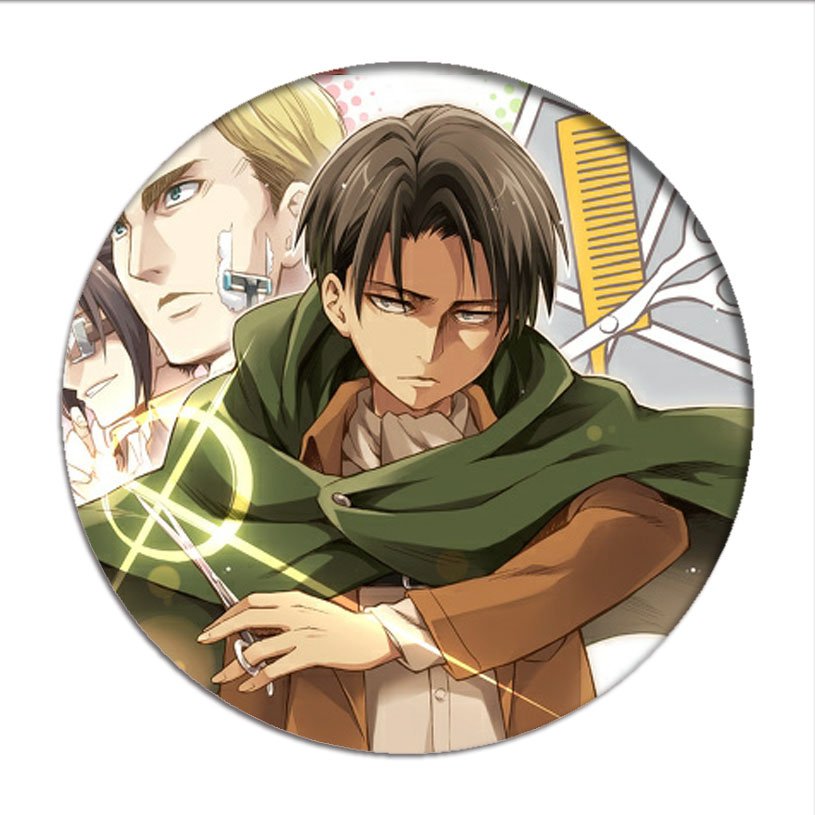 1pcs Hot Anime Attack on Titan Cosplay Badge Cartoon Eren Brooch Pins Collection bags Badges for Backpacks Button Clothes