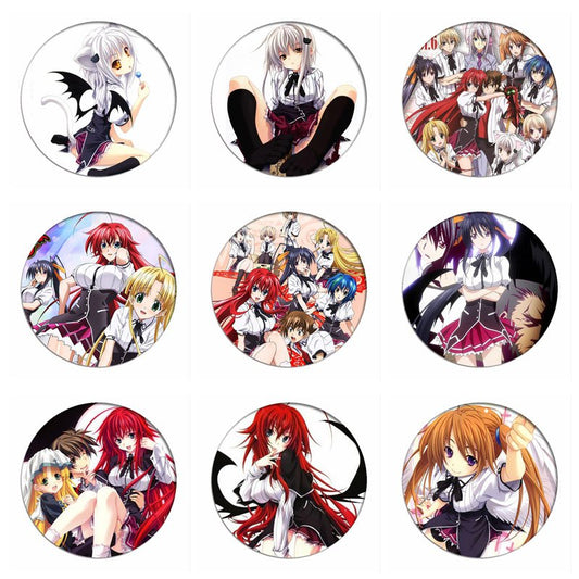 High School DxD Cosplay Badges Rias Gremory Brooch Tsto Issei Icon Collection Breastpin for Backpacks Clothing