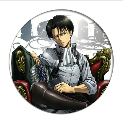 1pcs Hot Anime Attack on Titan Cosplay Badge Cartoon Eren Brooch Pins Collection bags Badges for Backpacks Button Clothes