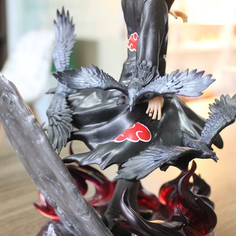 Naruto Uchiha Itachi PVC Action Figure Toys Anime Naruto Shippuden Uchiha Itachi With Crow Collectible Model Toy 25cm