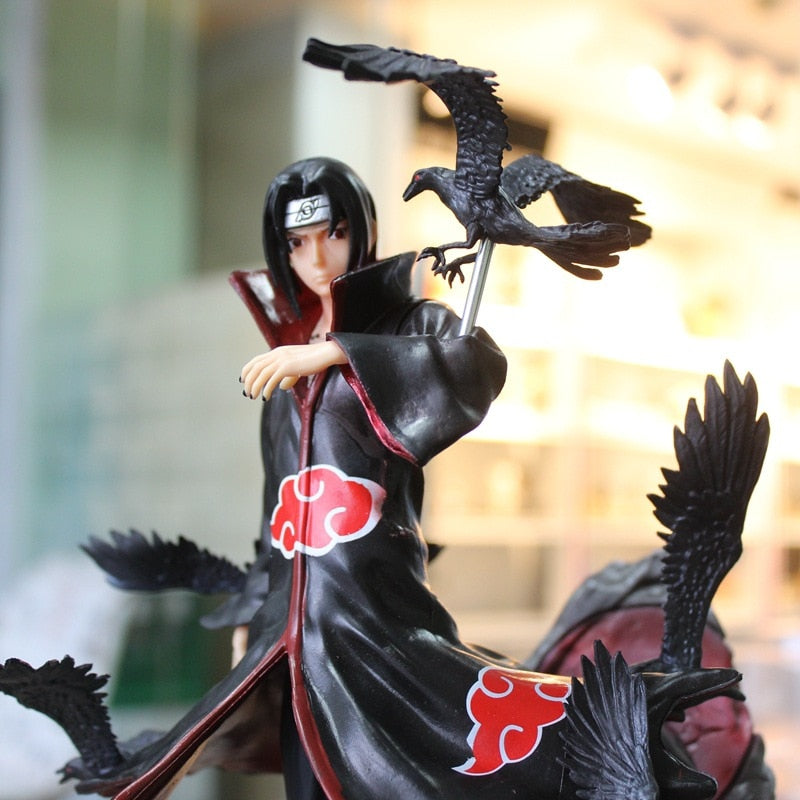 Naruto Uchiha Itachi PVC Action Figure Toys Anime Naruto Shippuden Uchiha Itachi With Crow Collectible Model Toy 25cm