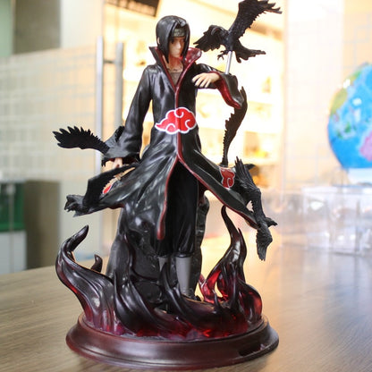 Naruto Uchiha Itachi PVC Action Figure Toys Anime Naruto Shippuden Uchiha Itachi With Crow Collectible Model Toy 25cm