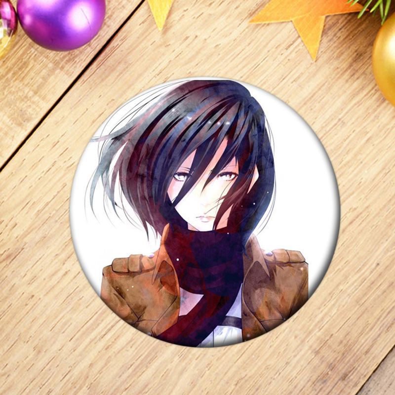 1pcs Hot Anime Attack on Titan Cosplay Badge Cartoon Eren Brooch Pins Collection bags Badges for Backpacks Button Clothes