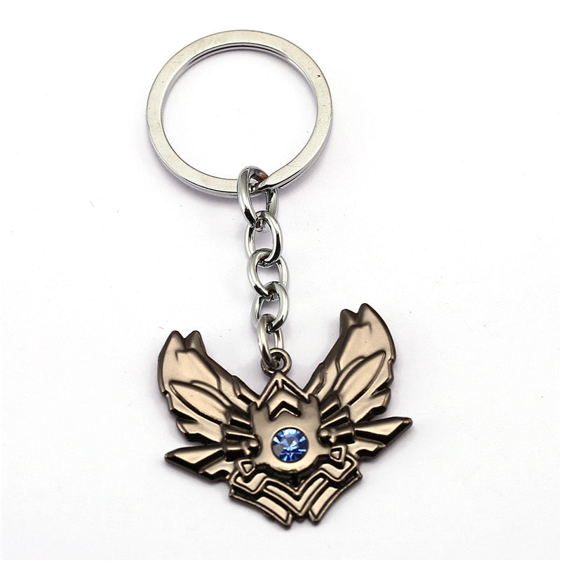 Game LOL Keychain Legends Key Chain hero League Rank Key Ring Key Holder Chaveiro Jewelry