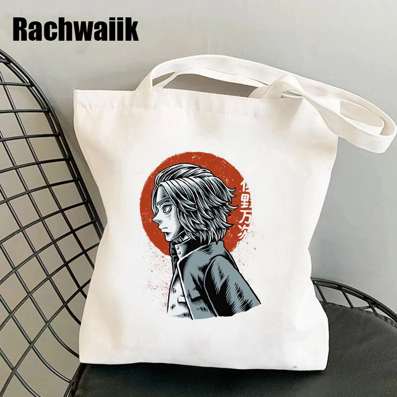 Tokyo Revengers Shopping Bag Graphic Tote Harajuku Shopper Bag Women Canvas Shoulder Bag Female Ulzzang Funny Eco Large-capacity