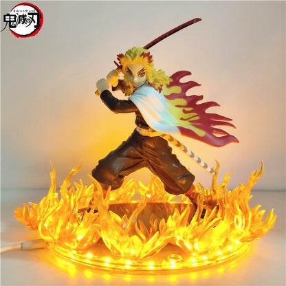 Demon Slayer Anime Figure DIY Set Tanjirou Zenitsu Rengoku Kyoujurou Toy Model Action Figural Kimetsu no Yaiba Rengoku Xmas Gift