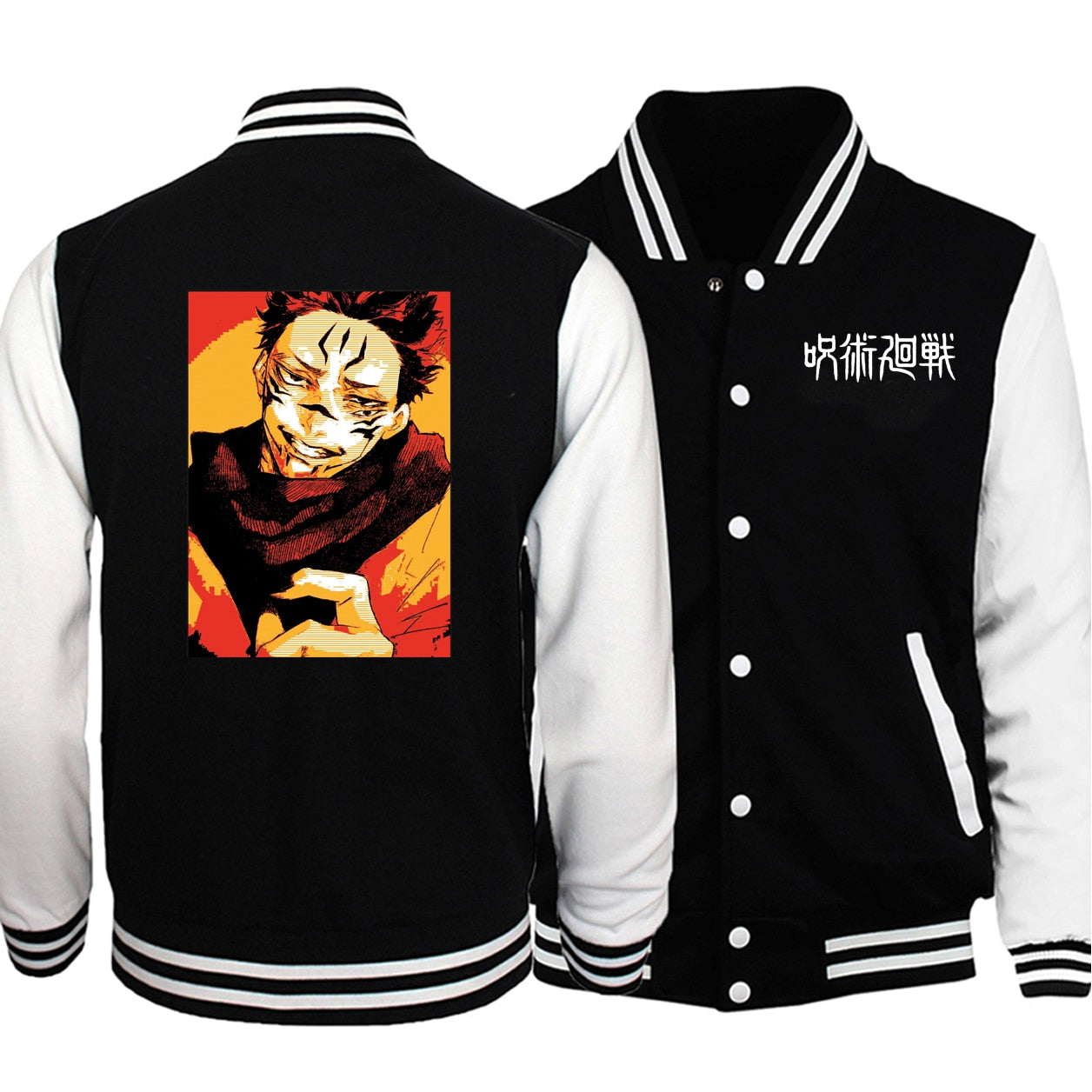 Anime Jujutsu Kaisen Spring Jacket Mens 2021 New Fashion Brand Clothing Baseball Uniform Sweatshirts Man&#39;s Tracksuit Hoodies