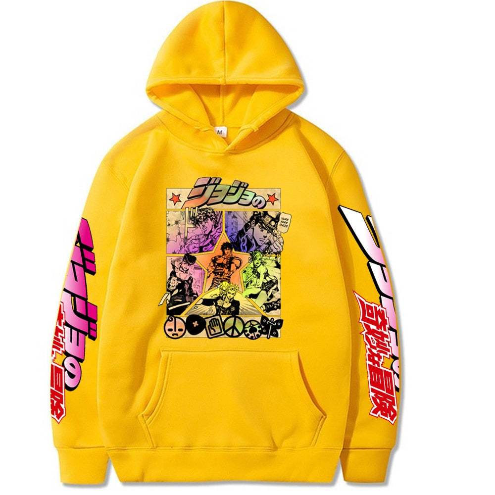 2022 Harajuku Jojos Bizarre Adventure Unisex Hoodies Japanese Anime JOJO Printed Men&#39;s Hoodie Streetwear Casual Sweatshirts