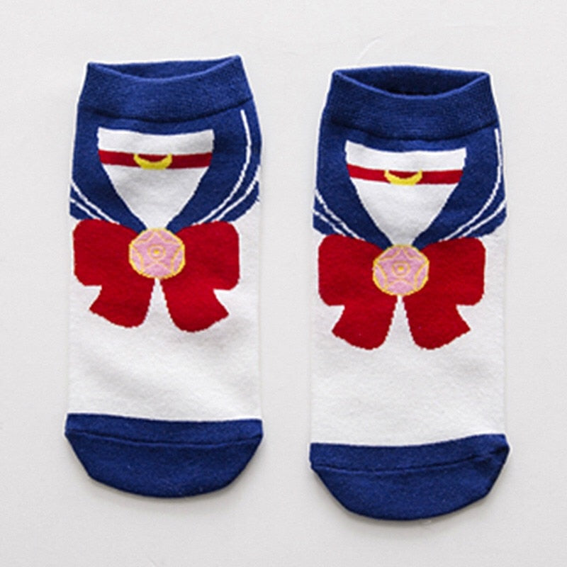 5 pairs Novel original design new products cute Kawaii playful cat  sailor Moon breathable funny women Socks High Quality Sox