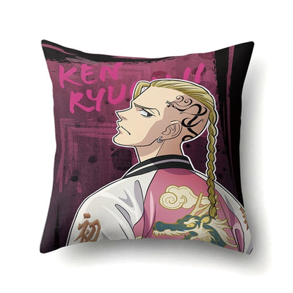 45x45cm Tokyo Revenger Sleeping Pillowcase Cartoon Print Pillow Cover Anime Cushion Case Cosplay Accessories for Home Decor Gift