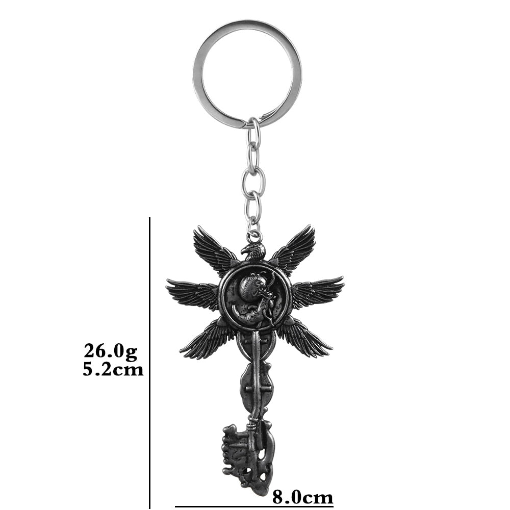 Game Residents Evils 8 Village keychain Six-Winged Unborn Metal Pendant Alloy Keychain Keyring Key Chain Accessories Gift