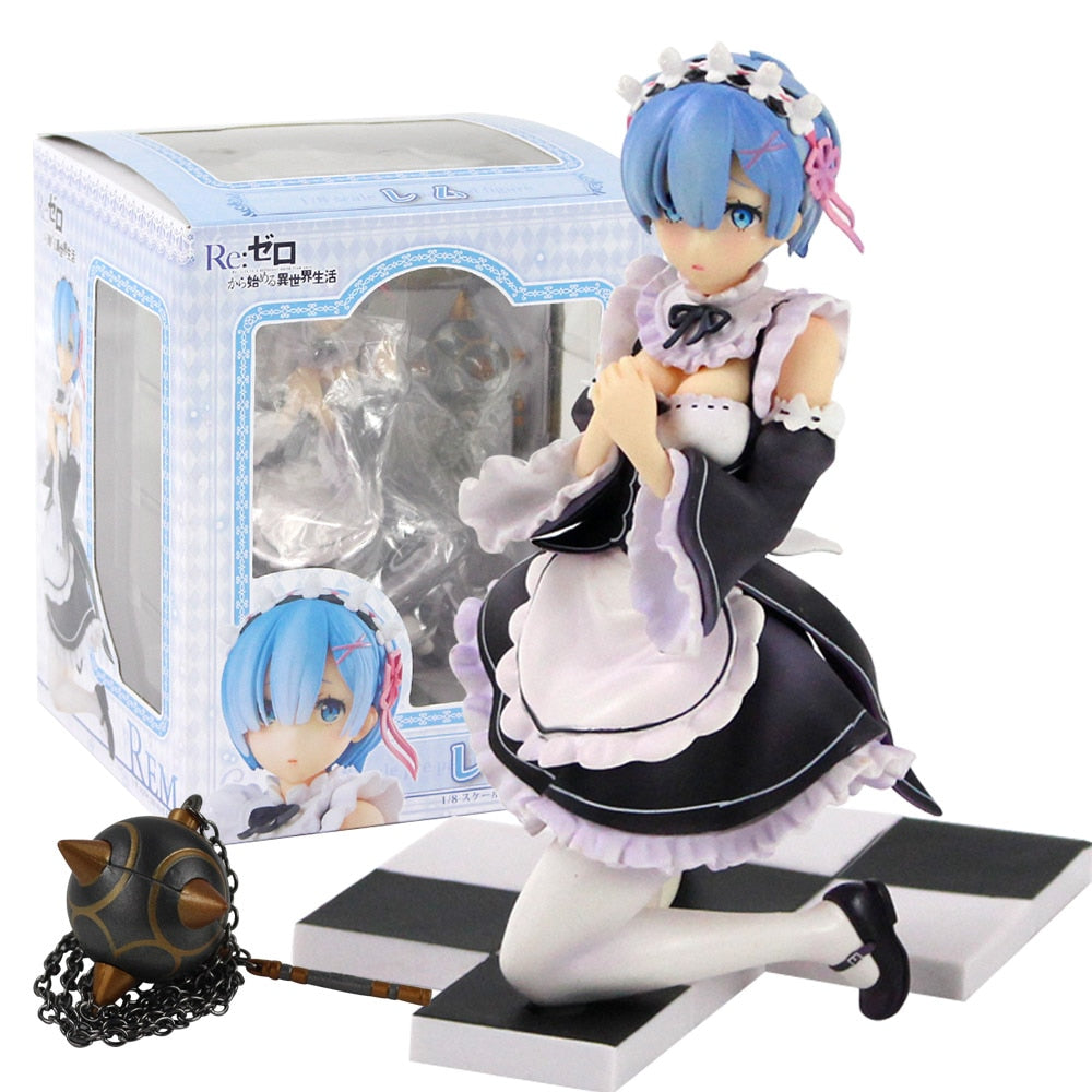 12-22cm Re: Zero in A Different World From Zero Ram Rem Servant Suit Version Figure Doll PVC Collection Model Toys