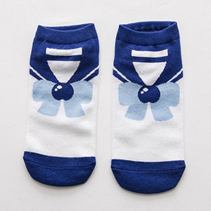 5 pairs Novel original design new products cute Kawaii playful cat  sailor Moon breathable funny women Socks High Quality Sox