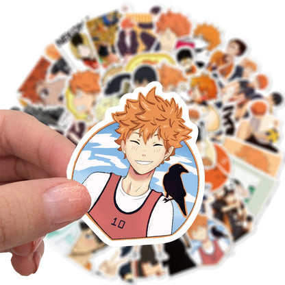 50PCS/set New Haikyuu Stickers Decal to DIY Laptop Phone Guitar Suitcase Skateboard PS4 Toy Anime Haikyuu!! Waterproof Sticker