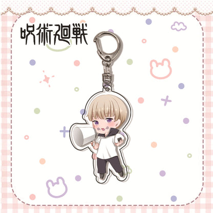 Hot Fashion Jujutsu Kaisen Yuji Itadori Keychain Fushiguro Megumi Cosplay Two-sided Acrylic Keyring Anime Jewelry Fans Souvenir