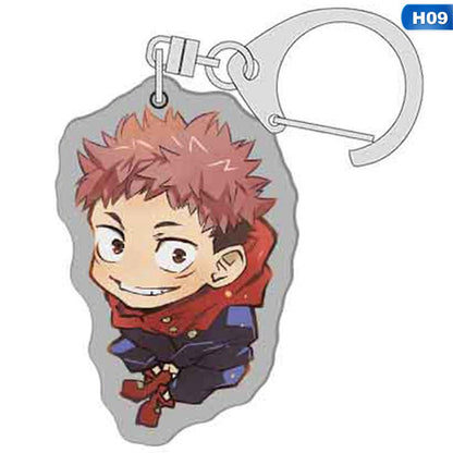 New Fashion Jujutsu Kaisen Yuji Itadori Kugisaki Nobara Acrylic Keychain Key Rings Badge Fine Jewelry