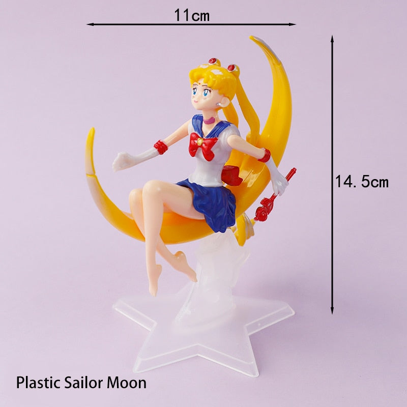 Anime Sailor Moon Wedding dress PVC Action Figure Collection Model Toy Doll Cake Decoration Girl Gift For Birthday Dessert Decor