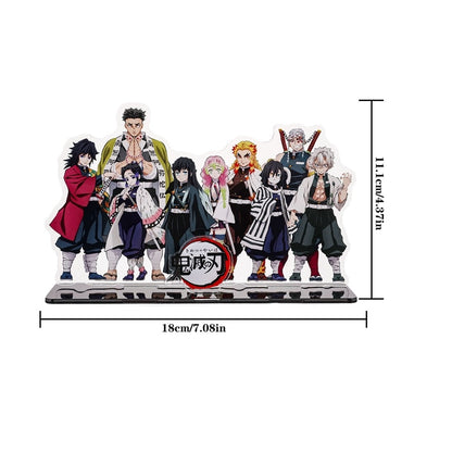 Anime Demon Slayer Kimetsu no Yaiba Kamado Tanjirou Hashira Giyuu Acrylic Stand Action Figure Desk Model Plate Holder Stationery