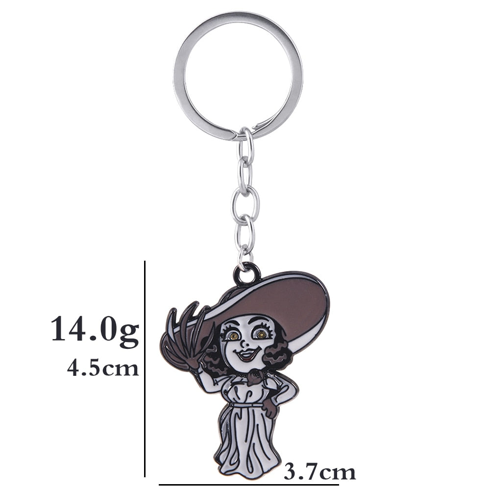 Game Resident Evil 8 Village Sickle Keychain Daniela Bela Weapon Model Pendant Keyring For Boy Friend Cosplay Jewelry Gift