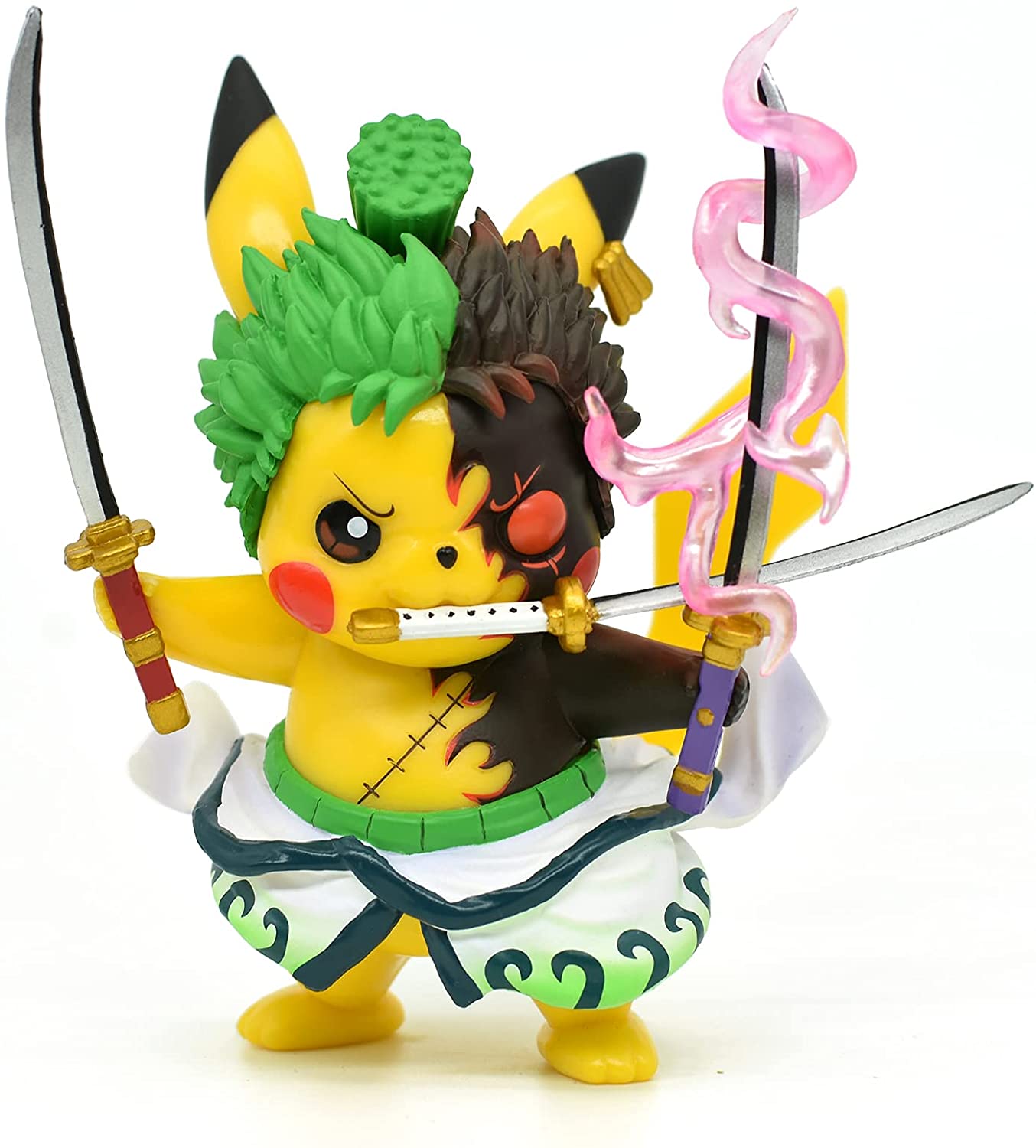 PVC 4&quot; Pokemon Anime Kawaii Pikachu Cosplay Roronoa Zoro Action Figure Statues GK Collection Birthday Gifts Funko  Pop It