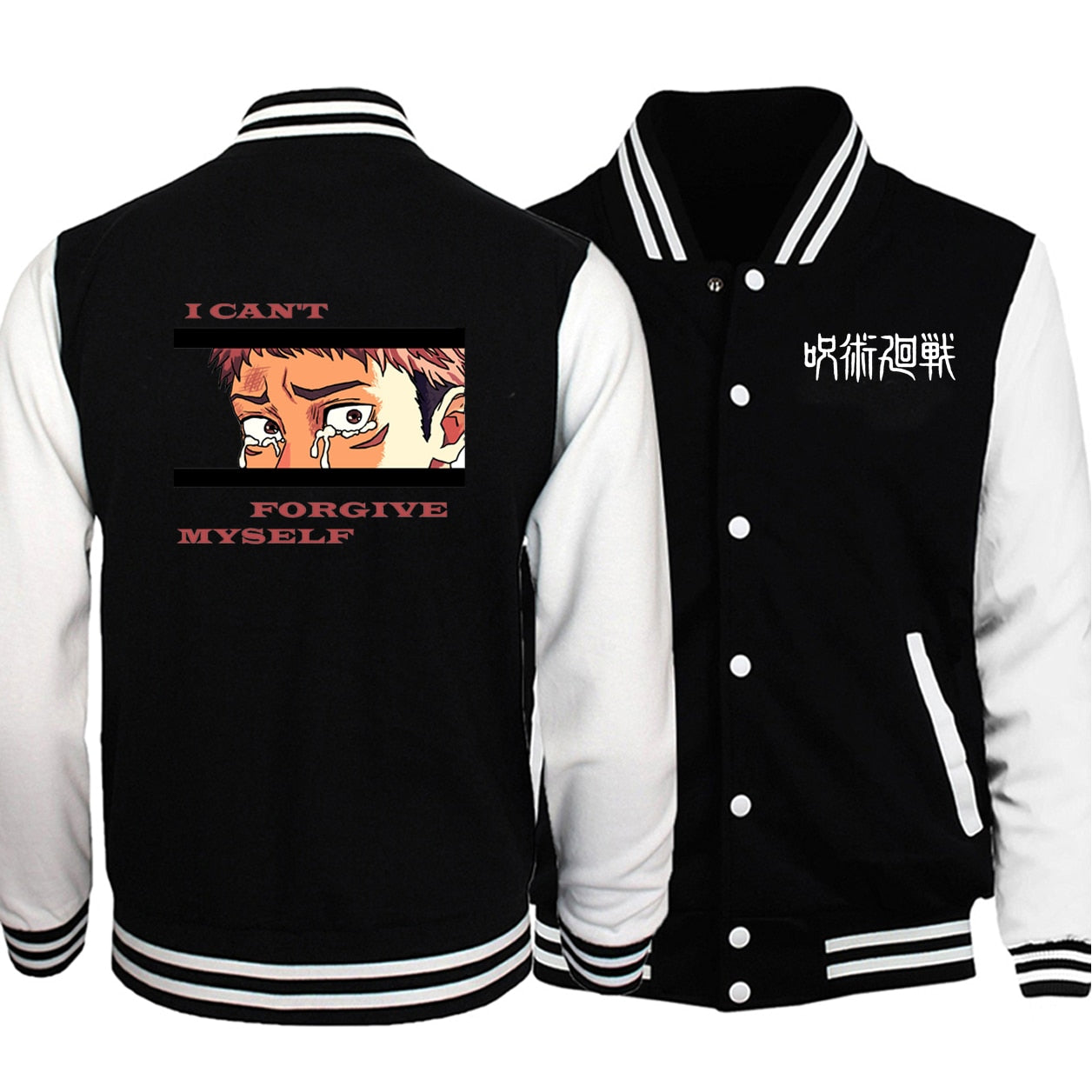 Anime Jujutsu Kaisen Spring Jacket Mens 2021 New Fashion Brand Clothing Baseball Uniform Sweatshirts Man&#39;s Tracksuit Hoodies