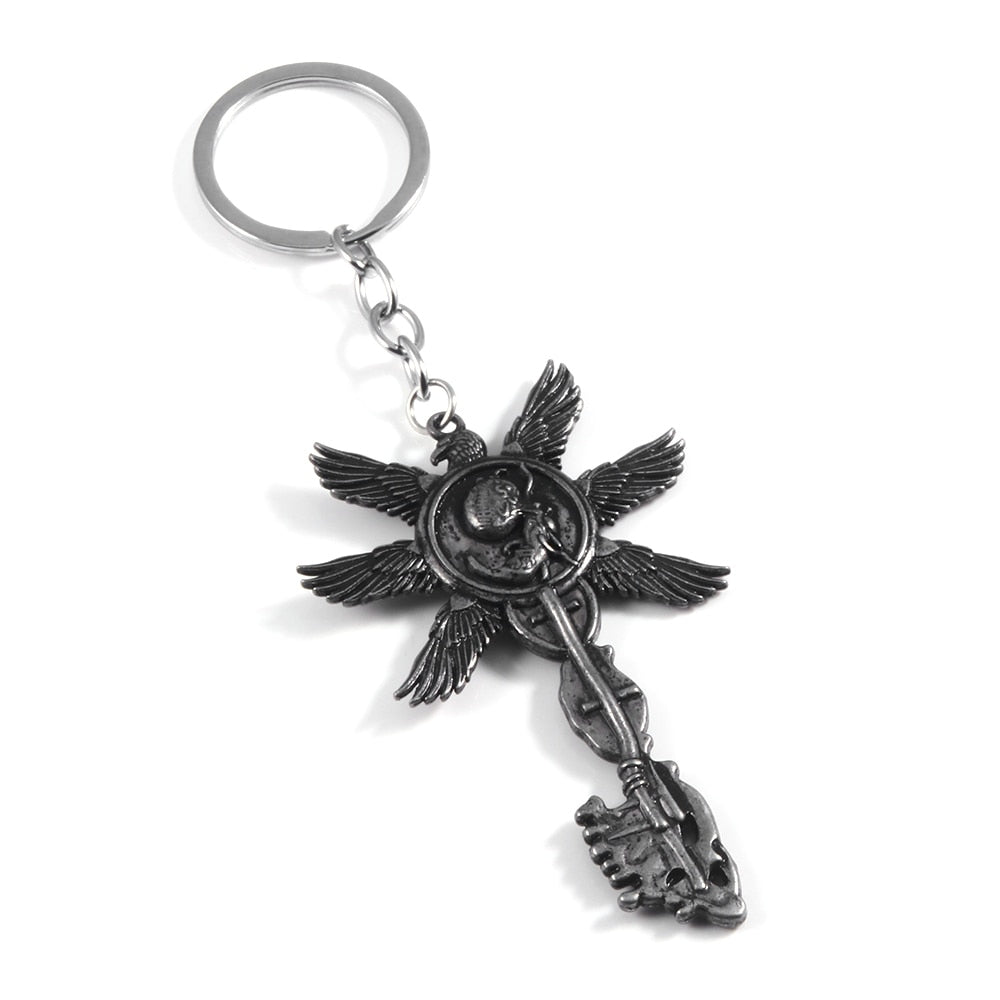 Game Residents Evils 8 Village keychain Six-Winged Unborn Metal Pendant Alloy Keychain Keyring Key Chain Accessories Gift