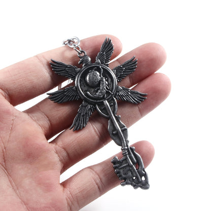 Game Residents Evils 8 Village keychain Six-Winged Unborn Metal Pendant Alloy Keychain Keyring Key Chain Accessories Gift