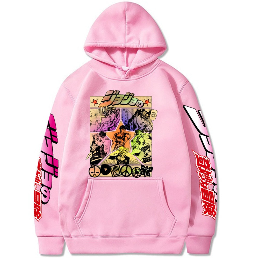 2022 Harajuku Jojos Bizarre Adventure Unisex Hoodies Japanese Anime JOJO Printed Men&#39;s Hoodie Streetwear Casual Sweatshirts